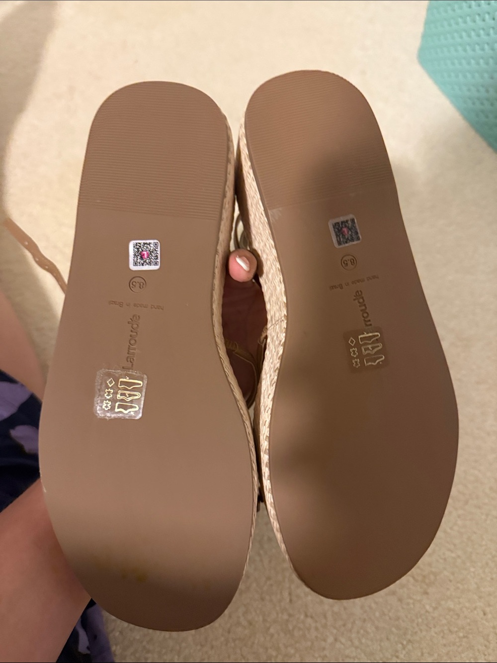 Larroude flatform Sandals size 8.5 new wo box - Picture 3 of 3
